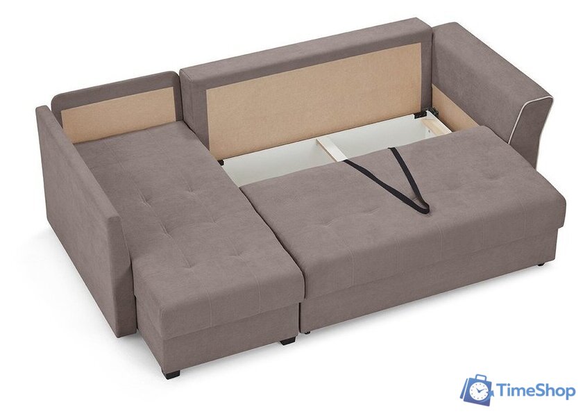 Угловой диван Mio Tesoro Камил 484 (левый, 1095 серо-коричневый) - Изображение №9 — Интернет-магазин Time-Shop