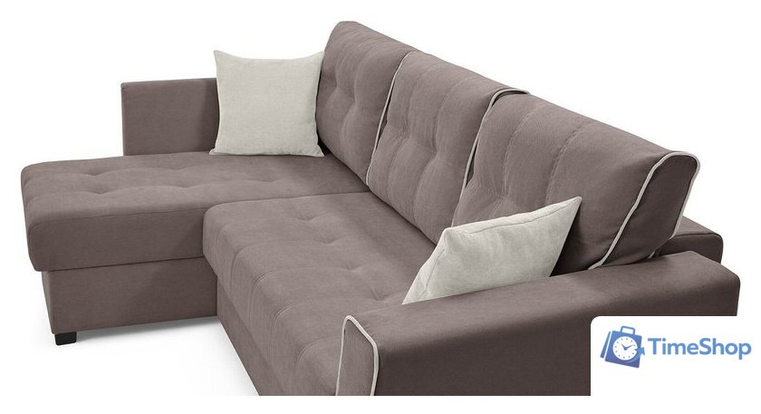 Угловой диван Mio Tesoro Камил 484 (левый, 1095 серо-коричневый) - Изображение №4 — Интернет-магазин Time-Shop