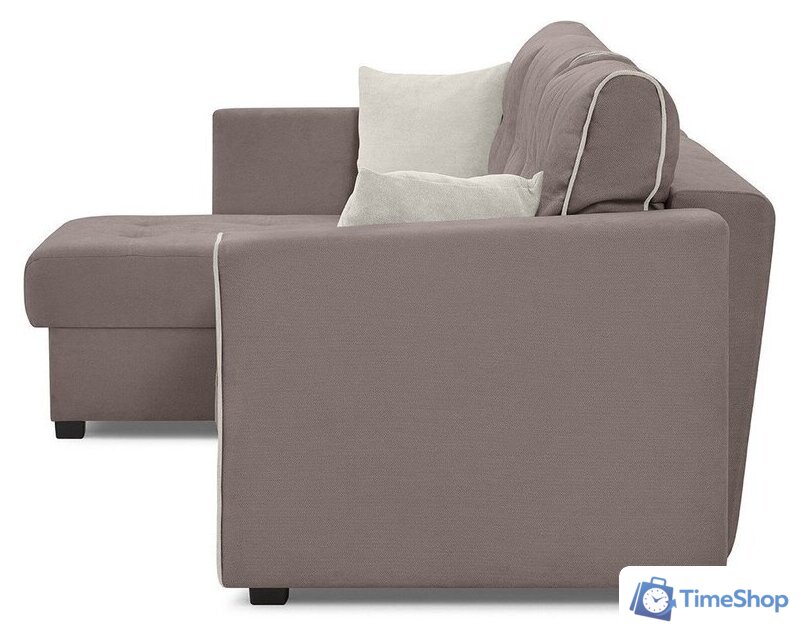 Угловой диван Mio Tesoro Камил 484 (левый, 1095 серо-коричневый) - Изображение №3 — Интернет-магазин Time-Shop