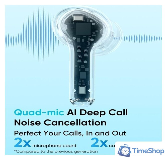 Наушники Realme Buds T200x (черный) - Изображение №5 — Интернет-магазин Time-Shop