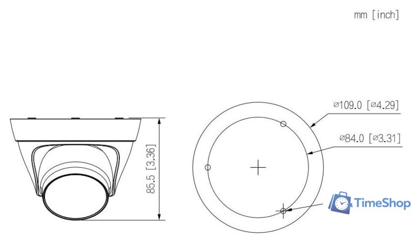 IP-камера Dahua DH-IPC-HDW1230T1P-0280B-S5 - Изображение №2 — Интернет-магазин Time-Shop