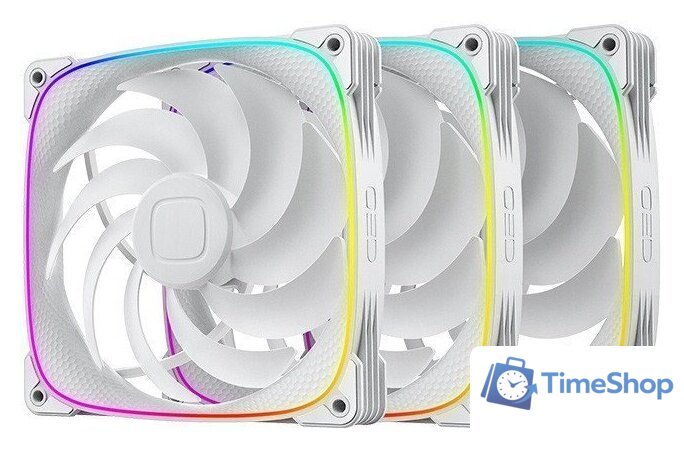 Комплект вентиляторов для корпуса Geometric Future Squama 2503-14 Triple Pack (белый) - Изображение №1 — Интернет-магазин Time-Shop