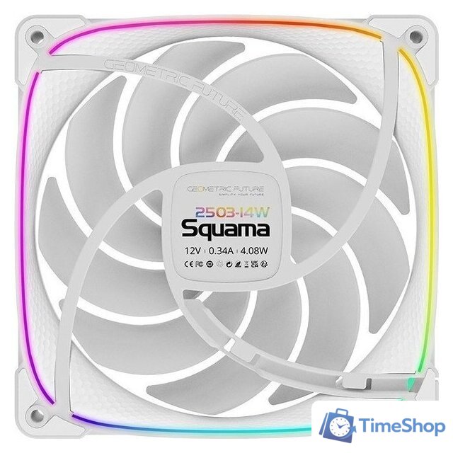 Комплект вентиляторов для корпуса Geometric Future Squama 2503-14 Triple Pack (белый) - Изображение №6 — Интернет-магазин Time-Shop