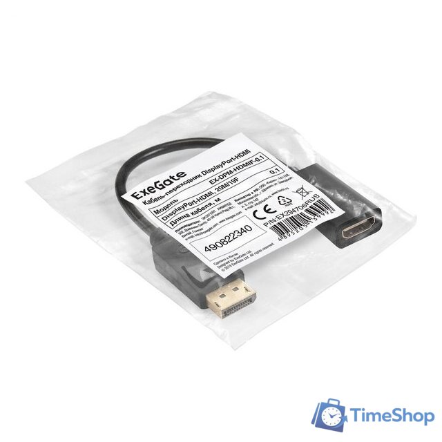 Адаптер ExeGate DisplayPort - HDMI 0.1 м EX294706RUS - Изображение №2 — Интернет-магазин Time-Shop