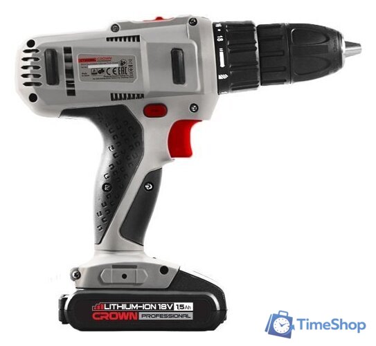 Дрель-шуруповерт Crown CT21056L-1.5 BMC (с 2-мя АКБ, кейс) - Изображение №3 — Интернет-магазин Time-Shop