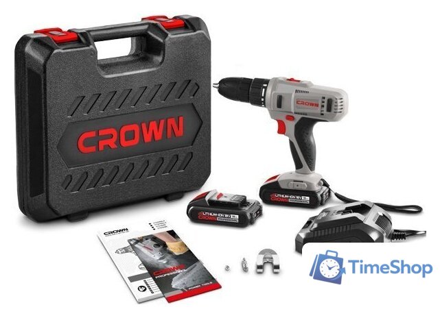 Дрель-шуруповерт Crown CT21056L-1.5 BMC (с 2-мя АКБ, кейс) - Изображение №7 — Интернет-магазин Time-Shop