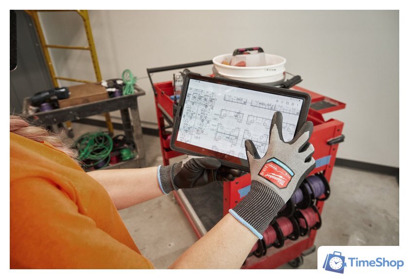 Перчатки хозяйственные Milwaukee Hi-Dex 2/B 8/M 4932480492 - Изображение №2 — Интернет-магазин Time-Shop