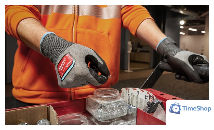 Перчатки хозяйственные Milwaukee Hi-Dex 2/B 8/M 4932480492 - Изображение №3 — Интернет-магазин Time-Shop