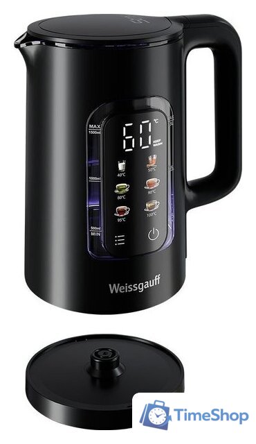 Электрический чайник Weissgauff WK 1500 Db Touch BodyCool - Изображение №23 — Интернет-магазин Time-Shop