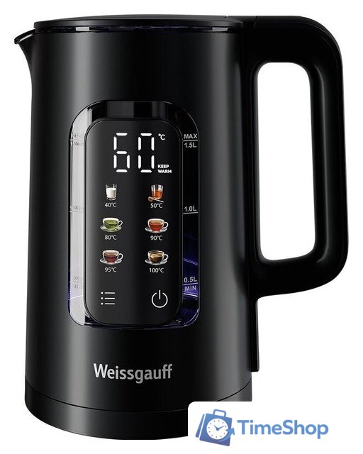 Электрический чайник Weissgauff WK 1500 Db Touch BodyCool - Изображение №18 — Интернет-магазин Time-Shop