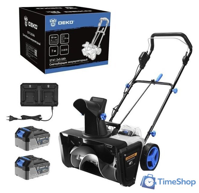 Снегоуборщик Deko ST41 085-4445 (с 2-мя АКБ) - Изображение №1 — Интернет-магазин Time-Shop