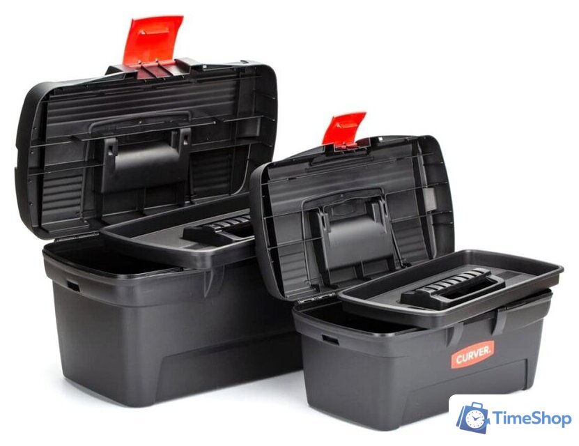 Ящик для инструментов Curver Curver 13 + 16 Herobox Basic 02897-888-00 (2 шт) - Изображение №1 — Интернет-магазин Time-Shop