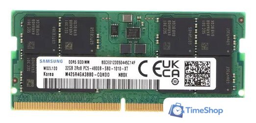 Оперативная память Samsung 32ГБ DDR5 SODIMM 4800 МГц M425R4GA3BB0-CQK - Изображение №1 — Интернет-магазин Time-Shop