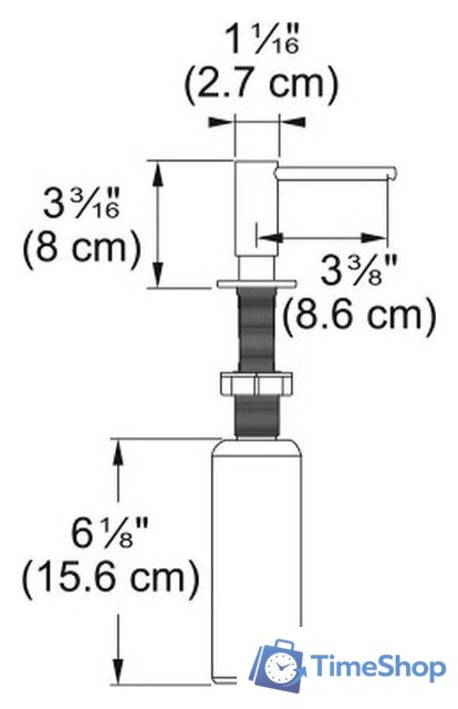 Дозатор для моющего средства Franke Atlas 112.0625.485 (антрацит) - Изображение №2 — Интернет-магазин Time-Shop