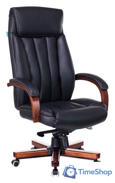 Офисное кресло Бюрократ T-9922WALNUT/BLACK (черный) - Изображение №1 — Интернет-магазин Time-Shop