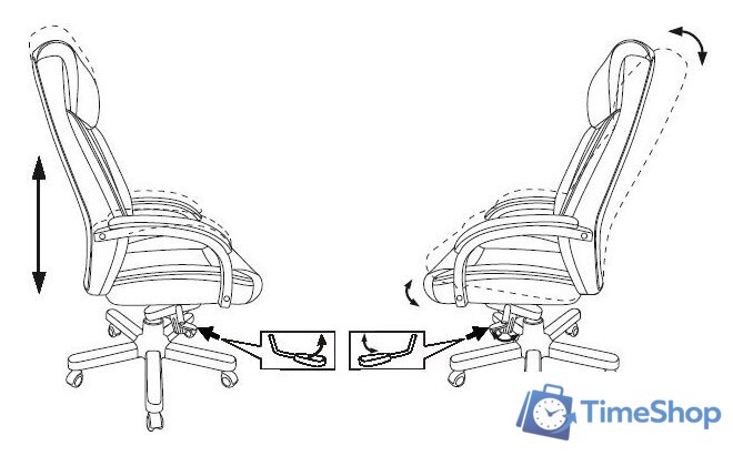 Офисное кресло Бюрократ T-9922WALNUT/BLACK (черный) - Изображение №6 — Интернет-магазин Time-Shop