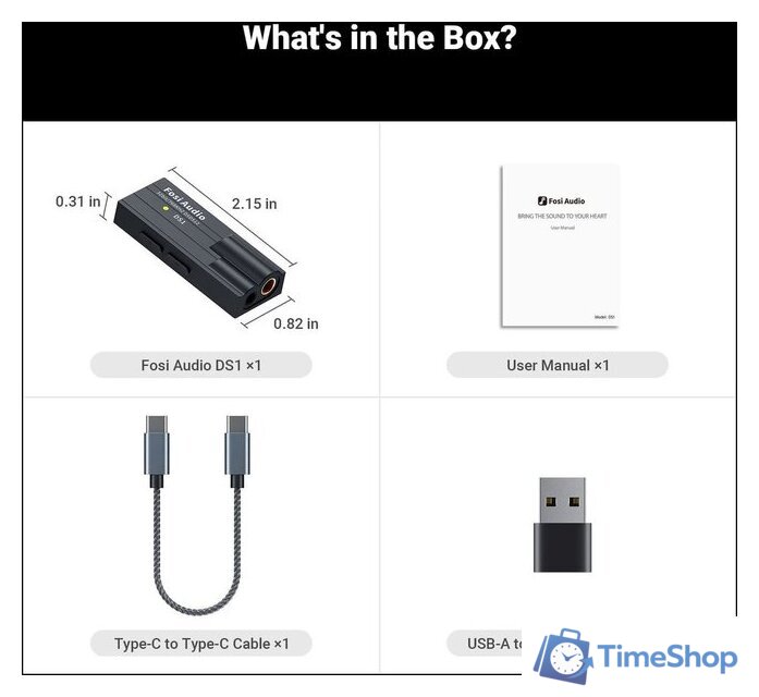Портативный усилитель Fosi Audio DS1 - Изображение №4 — Интернет-магазин Time-Shop