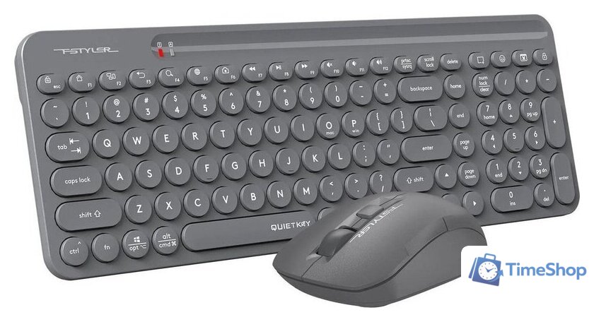 Офисный набор A4Tech Fstyler FG3300 Air2 (серый) - Изображение №3 — Интернет-магазин Time-Shop