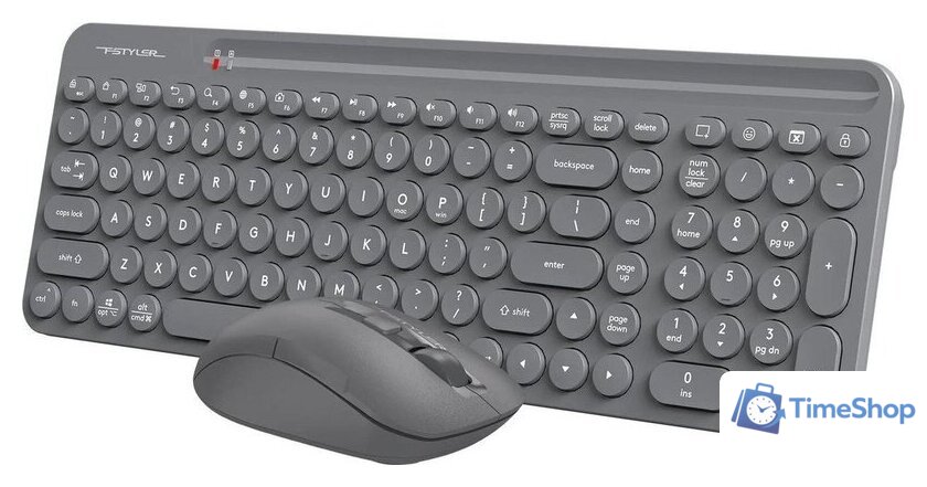 Офисный набор A4Tech Fstyler FG3300 Air2 (серый) - Изображение №4 — Интернет-магазин Time-Shop