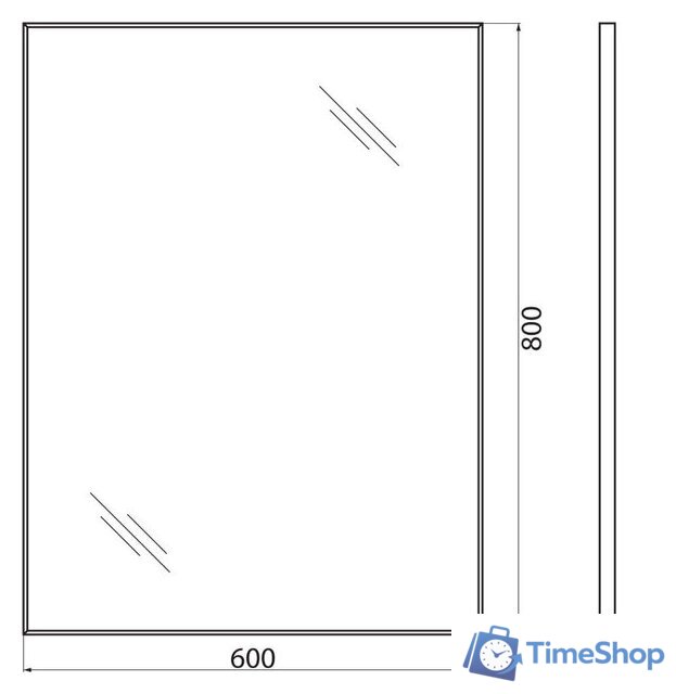  BelBagno Зеркало SPC-AL-600-800 Nero - Изображение №4 — Интернет-магазин Time-Shop