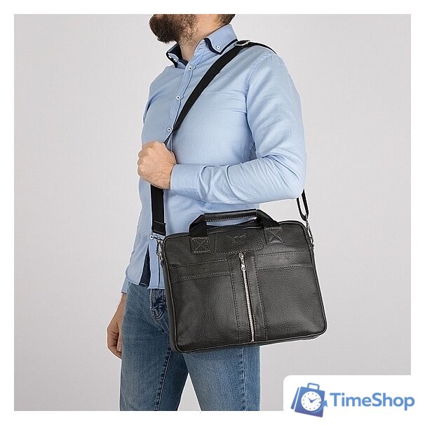 Сумка Poshete 196-1803-40-DGR (серый) - Изображение №8 — Интернет-магазин Time-Shop