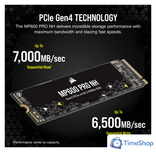 SSD Corsair MP600 PRO NH 1TB CSSD-F1000GBMP600PNH - Изображение №3 — Интернет-магазин Time-Shop