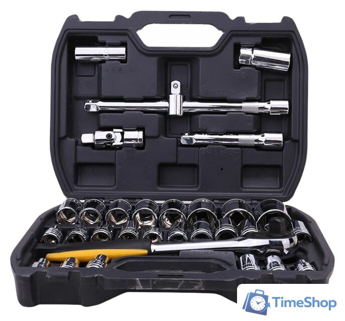 Набор трещотка с головками Deli DL1032 (32 предмета) - Изображение №1 — Интернет-магазин Time-Shop