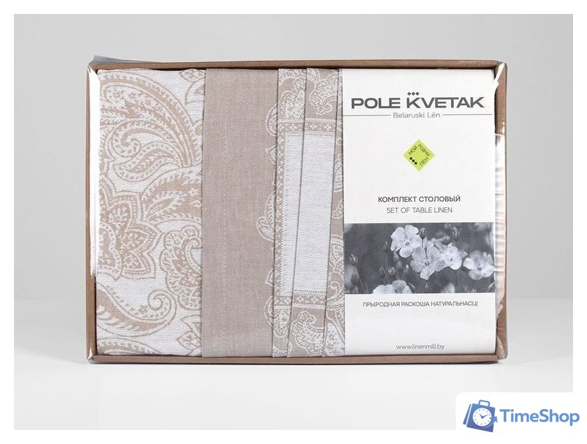 Скатерть Pole Kvetak (Беларускі лён) 153x153 24С9-ШР/уп.кор. (133 Гламур 208/сорт 1) - Изображение №4 — Интернет-магазин Time-Shop