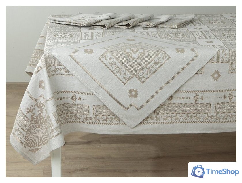 Скатерть Pole Kvetak (Беларускі лён) 153x153 24С9-ШР/уп.кор. (133 Гламур 208/сорт 1) - Изображение №1 — Интернет-магазин Time-Shop