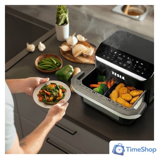 Аэрогриль (аэрофритюрница) Tesla Electronics AirCook FlexiZone Q570 XXL - Изображение №12 — Интернет-магазин Time-Shop