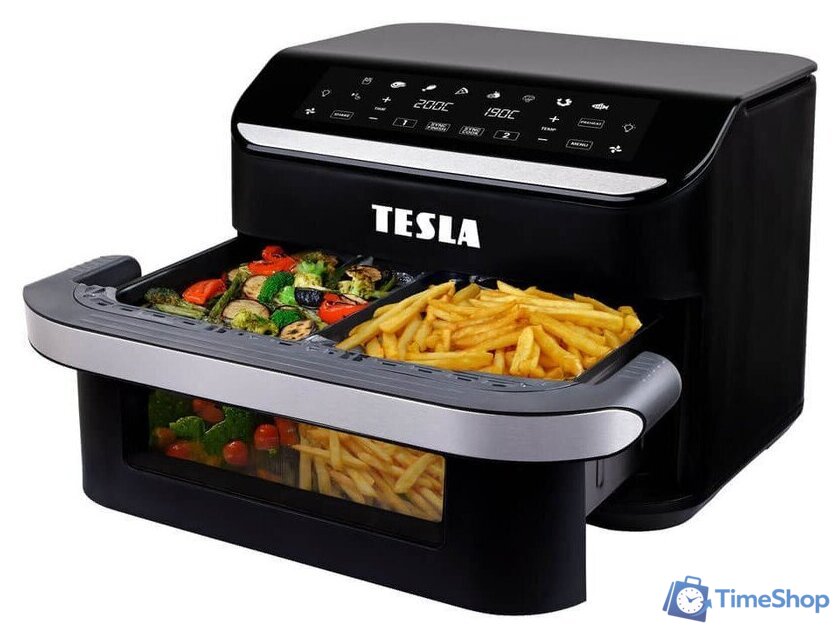 Аэрогриль (аэрофритюрница) Tesla Electronics AirCook FlexiZone Q570 XXL - Изображение №6 — Интернет-магазин Time-Shop