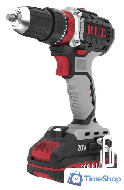 Ударная дрель-шуруповерт P.I.T. PSB20H-10C/1 (с 1-им АКБ, кейс, оснастка) - Изображение №1 — Интернет-магазин Time-Shop