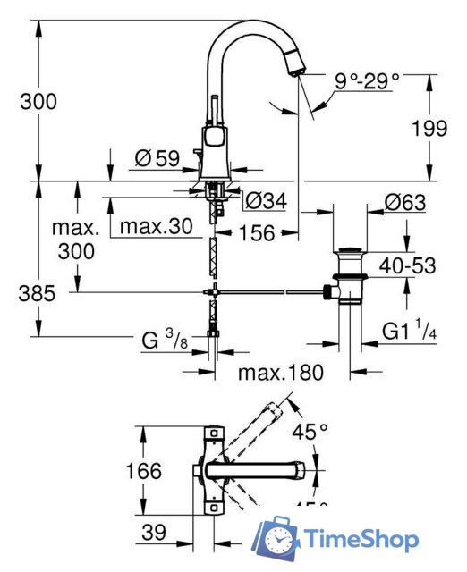 Смеситель Grohe Spa Grandera 20666000 - Изображение №3 — Интернет-магазин Time-Shop