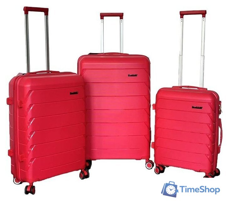 Чемодан-спиннер DoubleW YF-PP02 (L, красный) - Изображение №8 — Интернет-магазин Time-Shop