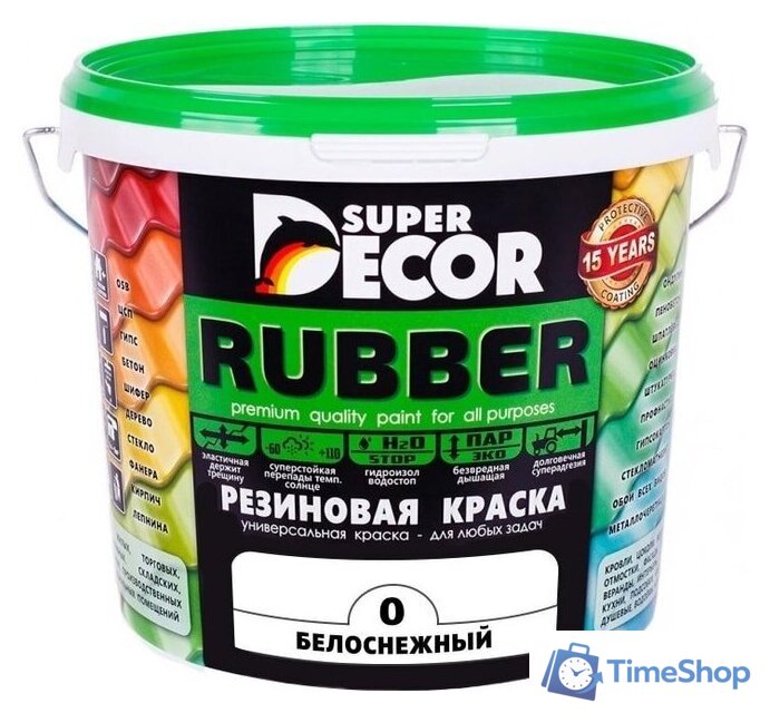 Краска Super Decor Rubber 6 кг (№00 белоснежный) - Изображение №1 — Интернет-магазин Time-Shop