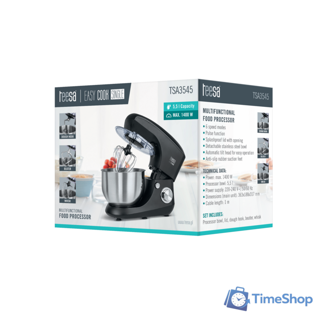 Планетарный миксер Teesa Easy Cook Single TSA3545W - Изображение №4 — Интернет-магазин Time-Shop