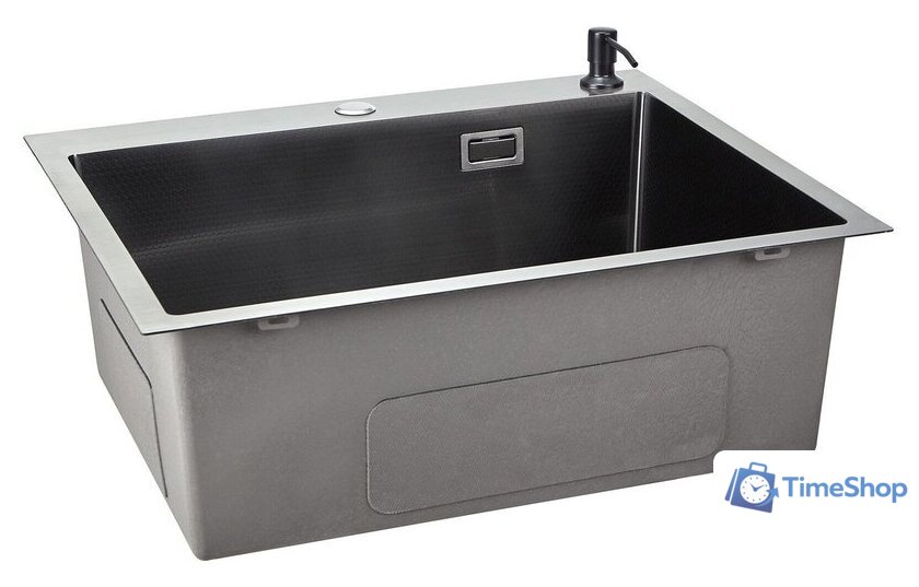 Кухонная мойка Stellar Decor S7050NB-D (нано черный) - Изображение №7 — Интернет-магазин Time-Shop