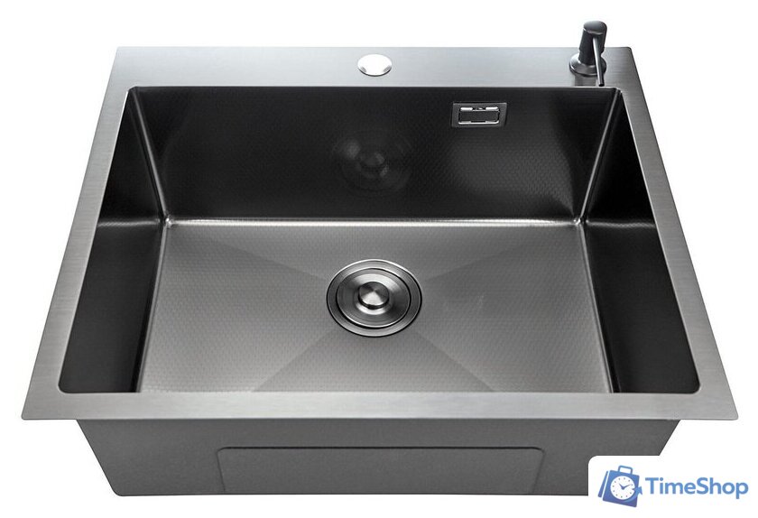 Кухонная мойка Stellar Decor S7050NB-D (нано черный) - Изображение №3 — Интернет-магазин Time-Shop