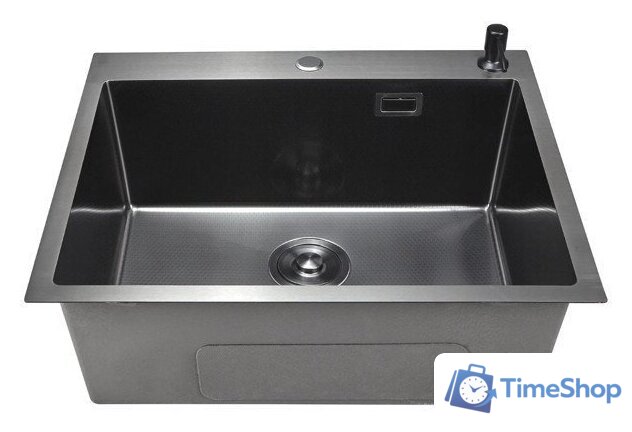 Кухонная мойка Stellar Decor S7050NB-D (нано черный) - Изображение №2 — Интернет-магазин Time-Shop