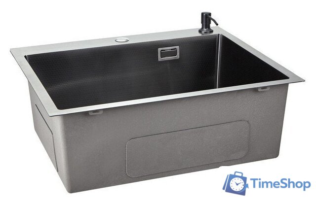 Кухонная мойка Stellar Decor S7050NB-D (нано черный) - Изображение №4 — Интернет-магазин Time-Shop