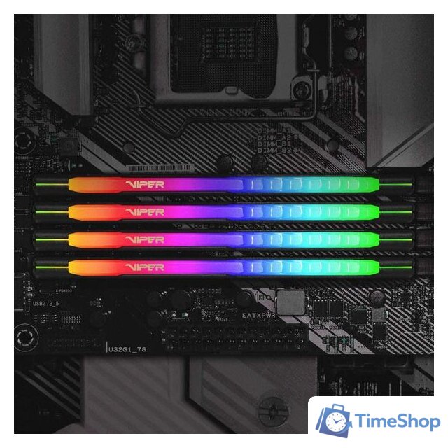 Оперативная память Patriot Viper Steel RGB 16ГБ DDR4 3200 МГц PVSR416G320C8 - Изображение №7 — Интернет-магазин Time-Shop