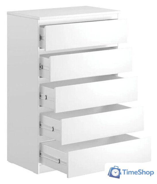 Комод Mio Tesoro Мальта 5 ящиков 80x121 2.05.02.090.1 (белый) - Изображение №3 — Интернет-магазин Time-Shop