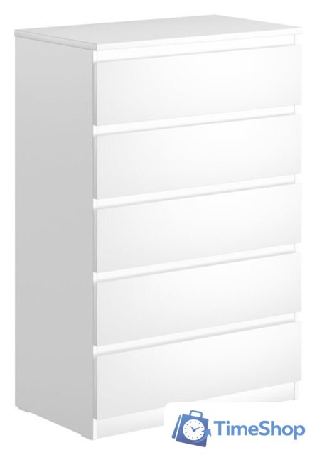Комод Mio Tesoro Мальта 5 ящиков 80x121 2.05.02.090.1 (белый) - Изображение №1 — Интернет-магазин Time-Shop