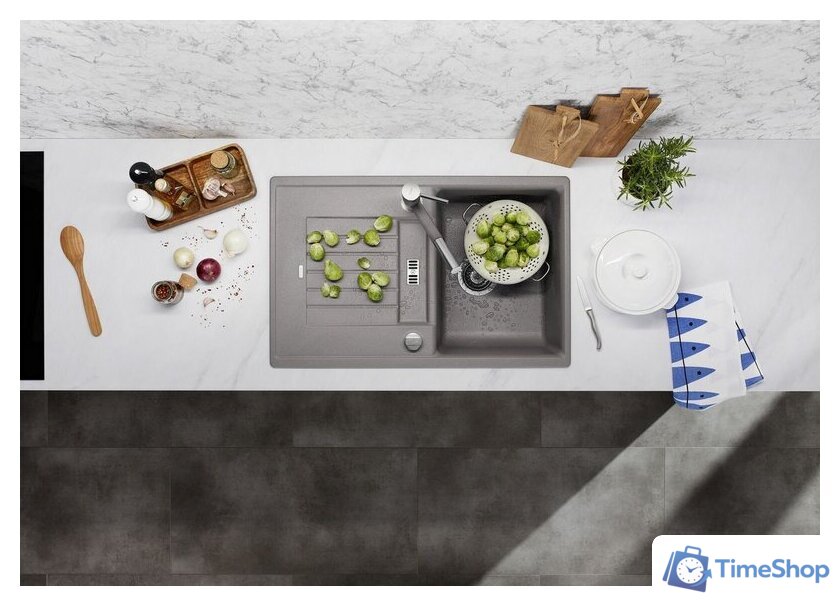 Кухонная мойка Blanco Zia 45 S 527199 (мягкий белый, клапан-автомат) - Изображение №7 — Интернет-магазин Time-Shop