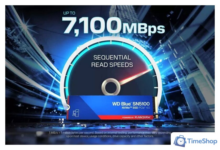 SSD WD Blue SN5100 500GB WDS500G5B0E - Изображение №2 — Интернет-магазин Time-Shop