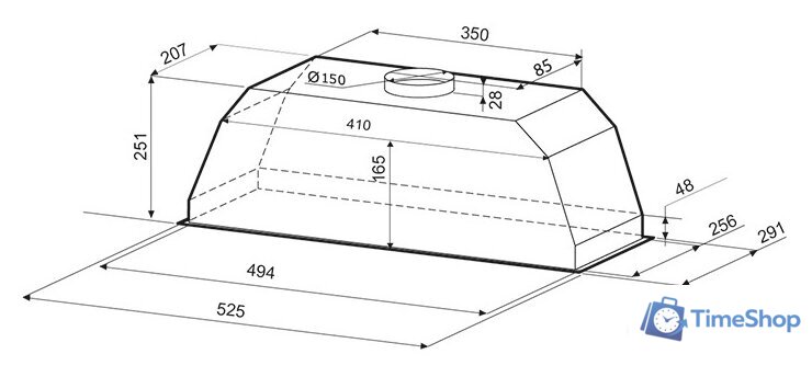 Кухонная вытяжка Krona Ameli 600 white S - Изображение №2 — Интернет-магазин Time-Shop