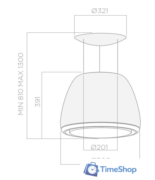 Кухонная вытяжка Elica EDITH HEAVYMETAL/F/50 - Изображение №4 — Интернет-магазин Time-Shop