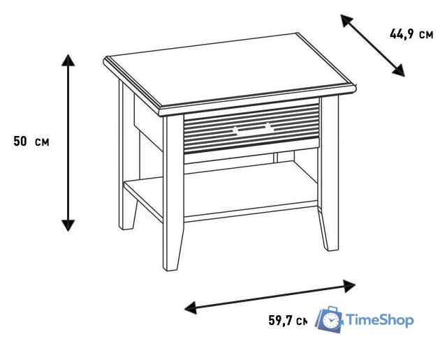 Тумба Ангстрем Кантри спальня КА-300.09 (Я16) исп.9 (Н) (блан-шене) - Изображение №8 — Интернет-магазин Time-Shop