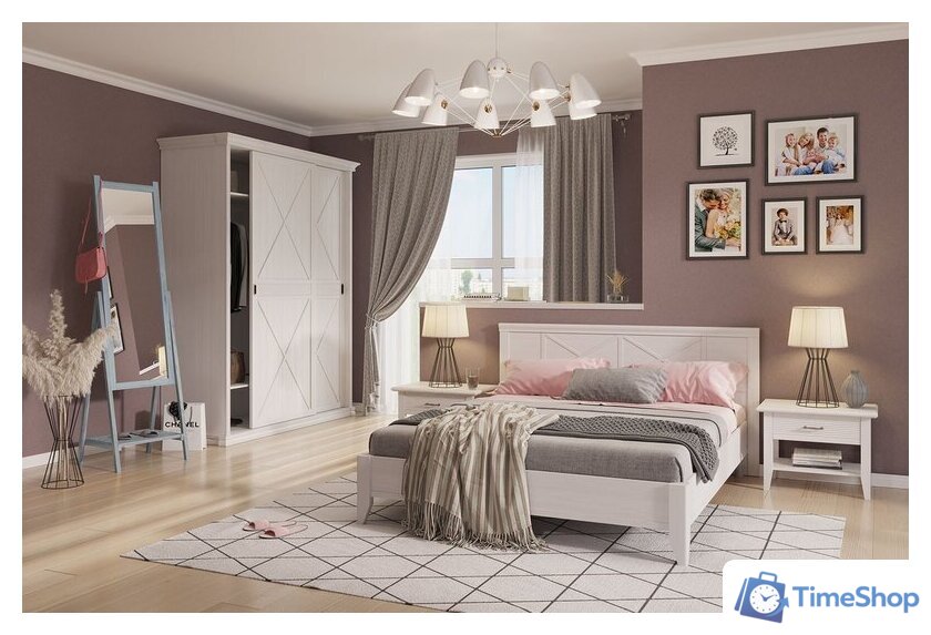 Тумба Ангстрем Кантри спальня КА-300.09 (Я16) исп.9 (Н) (блан-шене) - Изображение №4 — Интернет-магазин Time-Shop