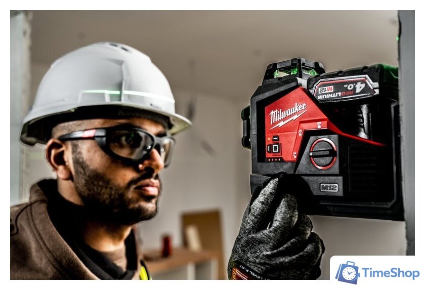 Лазерный нивелир Milwaukee M12 CLL4P-301C 4933479203 (с 1-им АКБ, кейс) - Изображение №10 — Интернет-магазин Time-Shop
